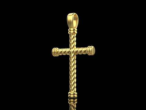 Twested wire cross model 693 3D Print Model