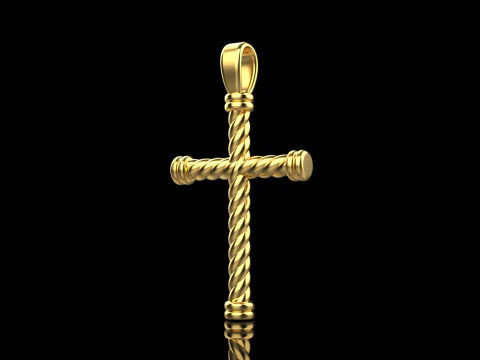 Twested wire cross model 693 3D Print Model