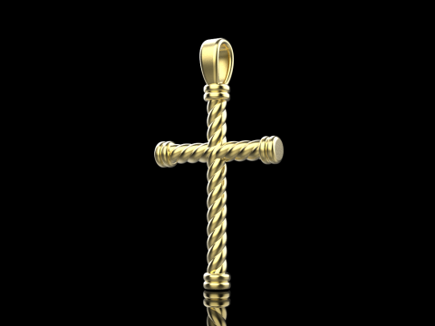 Twested wire cross model 693 3D Print Model