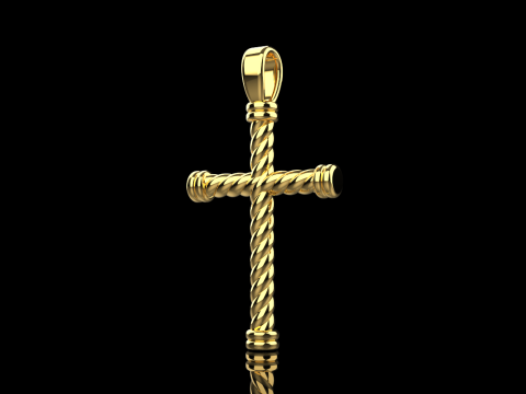 Twested wire cross model 693 3D Print Model