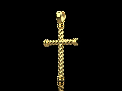 Twested wire cross model 693 3D Print Model