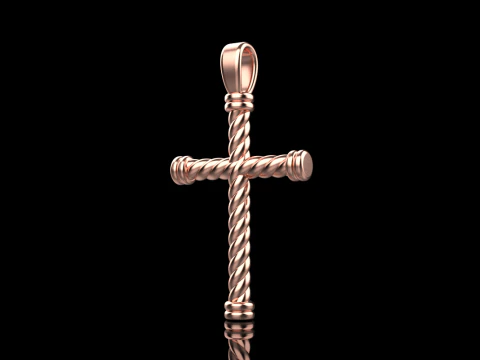 Twested wire cross model 693 3D Print Model