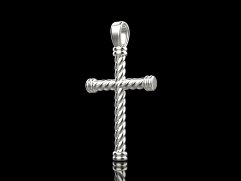 Twested wire cross model 693 3D Print Model