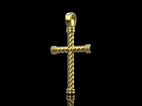 Twested wire cross model 693 3D Print Model