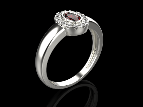 Anel de noivado modelo 691 Modelo de Impressão 3D