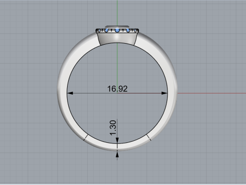 Anel de noivado modelo 691 Modelo de Impressão 3D