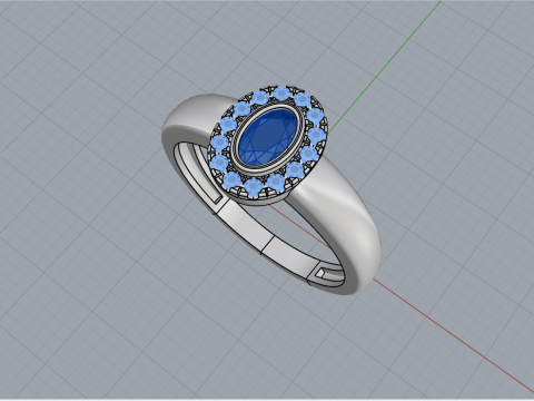 Anel de noivado modelo 691 Modelo de Impressão 3D