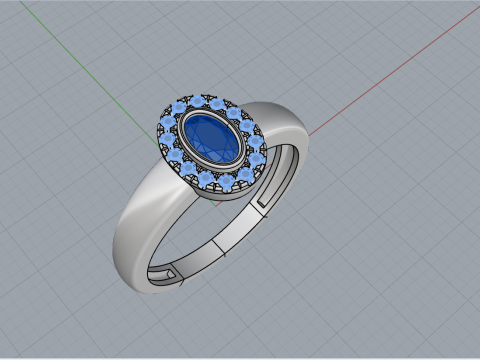 Anel de noivado modelo 691 Modelo de Impressão 3D