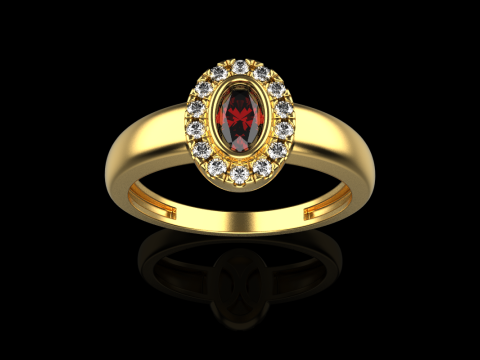 Anel de noivado modelo 691 Modelo de Impressão 3D