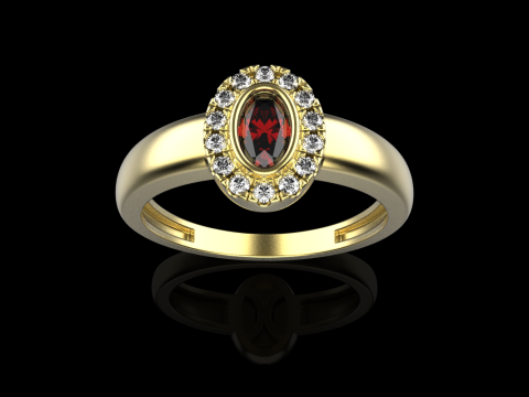 Anel de noivado modelo 691 Modelo de Impressão 3D