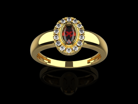 Anel de noivado modelo 691 Modelo de Impressão 3D