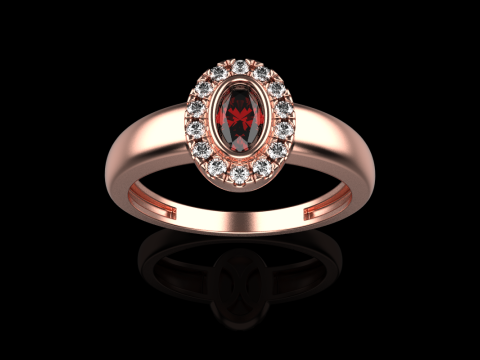 Anel de noivado modelo 691 Modelo de Impressão 3D