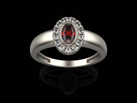 Anel de noivado modelo 691 Modelo de Impressão 3D