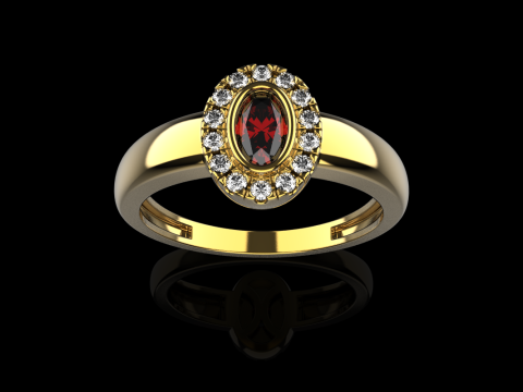 Anel de noivado modelo 691 Modelo de Impressão 3D