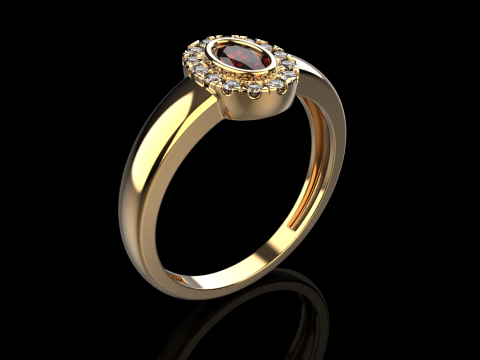 Anel de noivado modelo 691 Modelo de Impressão 3D