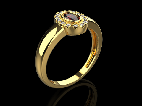 Anel de noivado modelo 691 Modelo de Impressão 3D