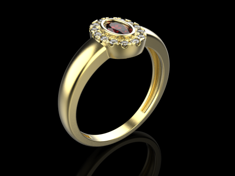 Anel de noivado modelo 691 Modelo de Impressão 3D