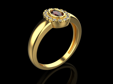 Anel de noivado modelo 691 Modelo de Impressão 3D