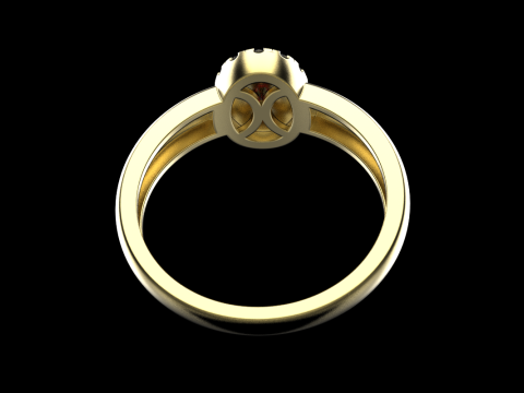 Anel de noivado modelo 691 Modelo de Impressão 3D