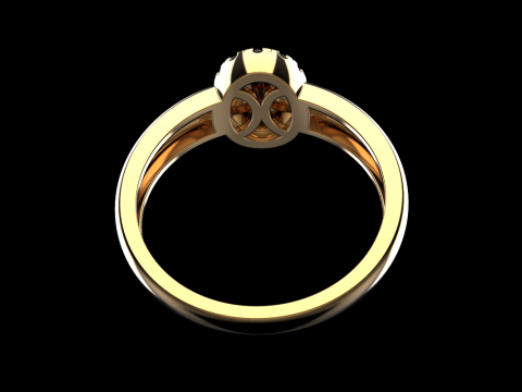 Anel de noivado modelo 691 Modelo de Impressão 3D