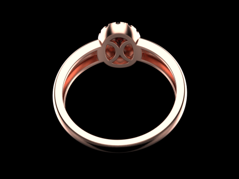 Anel de noivado modelo 691 Modelo de Impressão 3D