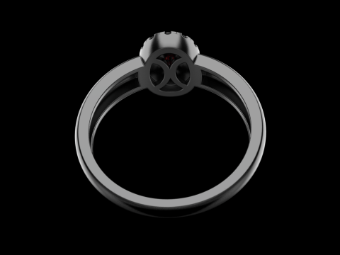 Anel de noivado modelo 691 Modelo de Impressão 3D
