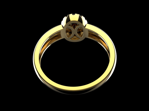 Anel de noivado modelo 691 Modelo de Impressão 3D