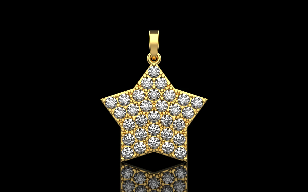 Star pendant model 688 3D Print Model .c4d .max .obj .3ds .fbx .stl .blend 