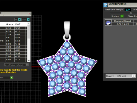 Star pendant model 688 3D Print Model