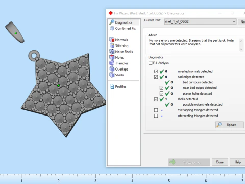 Star pendant model 688 3D Print Model