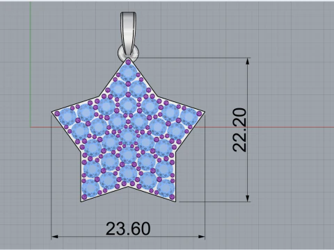 Star pendant model 688 3D Print Model