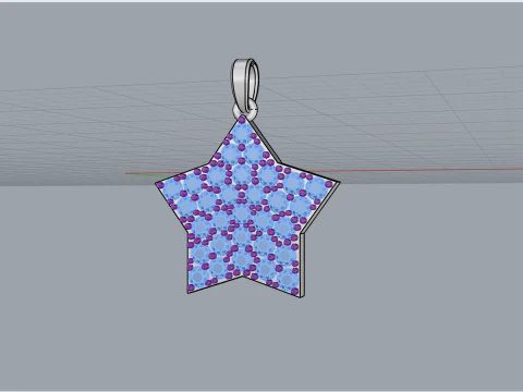 Star pendant model 688 3D Print Model