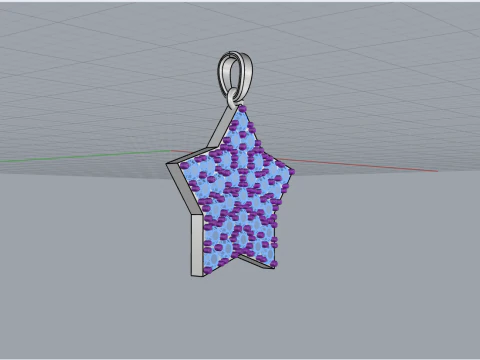 Star pendant model 688 3D Print Model