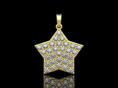 Star pendant model 688 3D Print Model