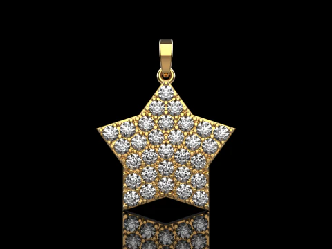 Star pendant model 688 3D Print Model