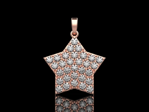 Star pendant model 688 3D Print Model