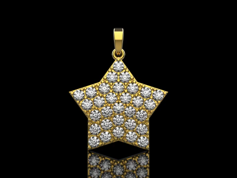 Star pendant model 688 3D Print Model