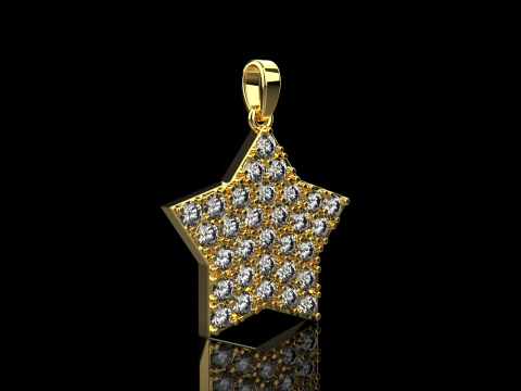Star pendant model 688 3D Print Model