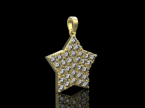 Star pendant model 688 3D Print Model