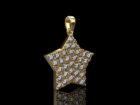 Star pendant model 688 3D Print Model