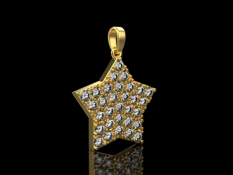 Star pendant model 688 3D Print Model