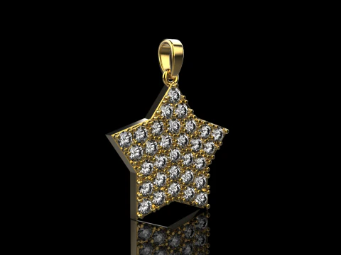 Star pendant model 688 3D Print Model