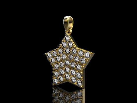 Star pendant model 688 3D Print Model