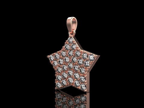 Star pendant model 688 3D Print Model
