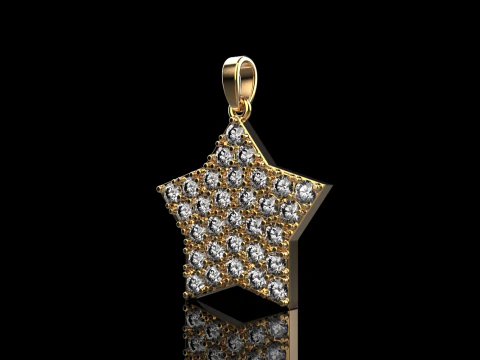 Star pendant model 688 3D Print Model