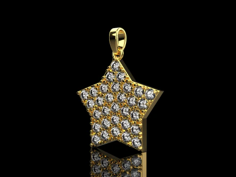 Star pendant model 688 3D Print Model