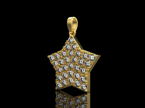 Star pendant model 688 3D Print Model