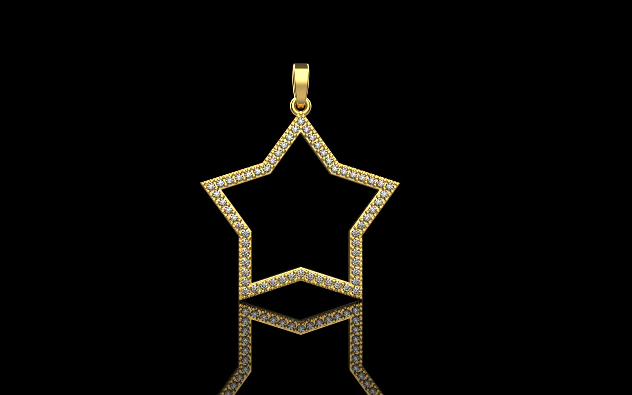 Star pendant model 687 3D Print Model .c4d .max .obj .3ds .fbx .stl .blend