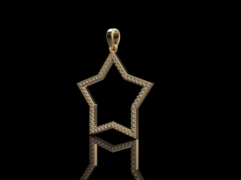 Star pendant model 687 3D Print Model