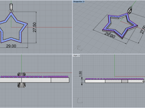 Sternanh&auml;nger Modell 687 3D Druckmodell